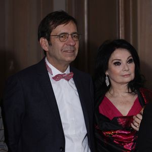 Thierry Samitier et son amie au cocktail et soirée du mariage de Jeremy Bellet avec Christophe Courtois à l'Hotel le Bedford à Paris le13 janvier 2024. © Denis Guignebourg / Bestimage