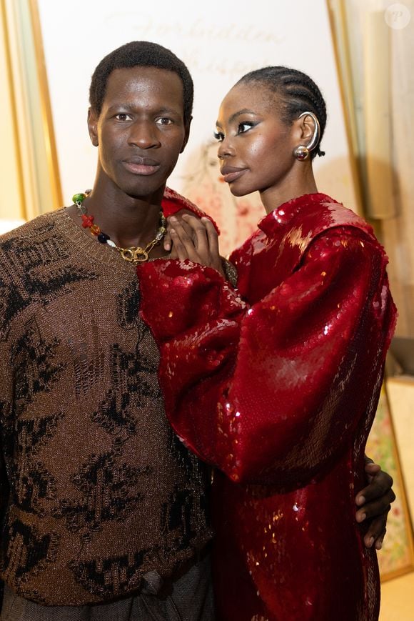 Amine Benrachid et Djo Bibalou à la soirée de lancement du parfum Forbidden Whisper de la maison HFC Paris à l'hôtel Meurice à Paris le 8 octobre 2025.

© Sébastien Frémont / Bestimage