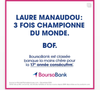 “Laure Manaudou : 3 fois championne du monde. Bof”, peut-on lire sur la publicité