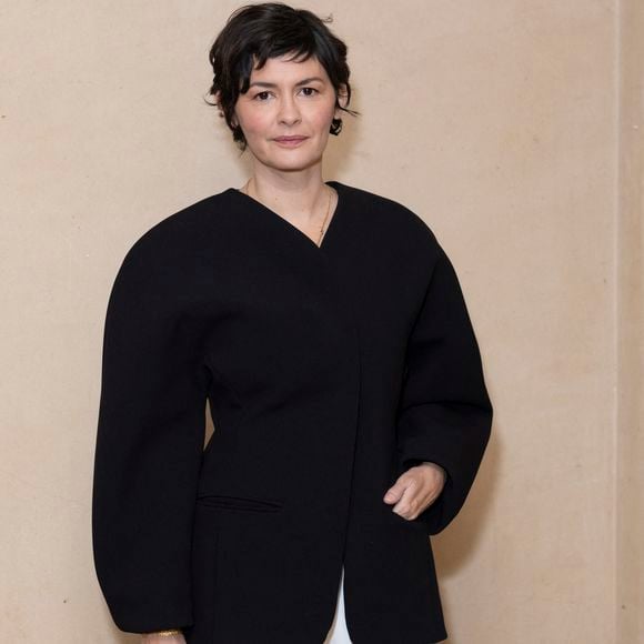 Audrey Tautou - Photocall du défilé Jacquemus au 51 rue Raynouard lors de la Fashion Week Masculine prêt-à-porter Automne/Hiver 2025-2026 à Paris, le 26 janvier 2025. 
© Olivier Borde / Bestimage