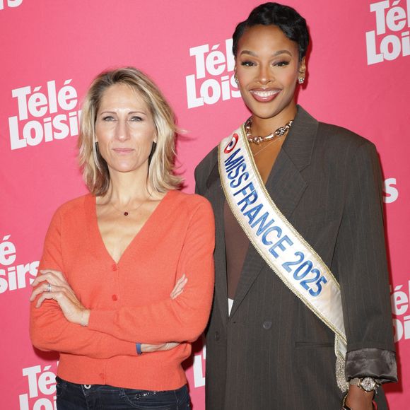 Maud Fontenoy et Angélique Angarni-Filopon (Miss France 2025) - Photocall de la soirée "Télé Loisirs Awards 2025" au Jardin d'Acclimatation à Paris le 23 septembre 2025. © Coadic Guirec/Bestimage