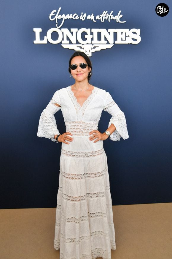 Exclusif - Joyce Jonathan dans l’espace VIP “le Pavillon Eiffel,” lors de la 12ème édition Longines Paris Eiffel Jumping au pied de la Tour Eiffel sur le Champ-de-Mars à Paris, France le 20 juin 2026
© Perusseau / Veeren / Bestimage