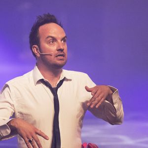 L'humoriste Jarry sur scène avec son spectacle "Atypique", lors du festival Performance d'Acteur a Cannes (06) le 18 avril 2017 - Photo by Syspeo.c/ANDBZ/ABACAPRESS.COM