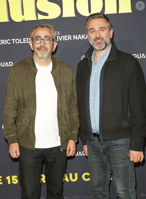 Eric Toledano et Olivier Nakache - Première du film "Juste une illusion" au cinéma Le Grand Rex à Paris le 22 mars 2026. 

© Coadic Guirec/Bestimage