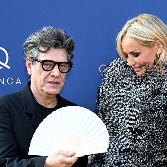 Marc Lavoine et Adriana Karembeu - 11ème édition du Gala de charité de Patrick Mouratoglou à la Mouratoglou Academy & Resort à Biot le 21 juin 2025. Ce gala de prestige réunit chaque année les grandes figures du sport, du divertissement et de nombreux donateurs, mobilisés pour soutenir les jeunes talents du tennis mondial. © Bruno Bebert/Bestimage