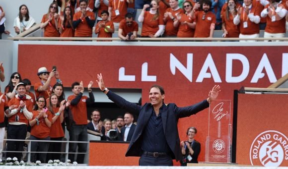 Rafael Nadal - Hommage à Rafael Nadal lors des internationaux de France de tennis à Rolnd Garros le 25 mai 2025.

© Dominique Jacovides / Cyril Moreau / Bestimage