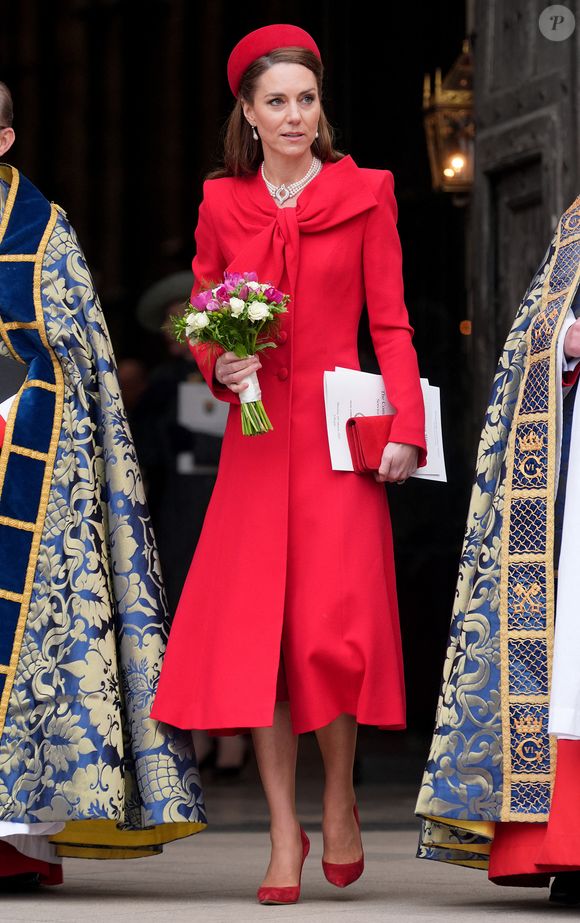 Catherine (Kate) Middleton, princesse de Galles - La famille royale d'Angleterre célèbre le 76ème Commonwealth Day à l'abbaye de Westminster à Londres le 10 mars 2025. ©Julien Burton/ Bestimage