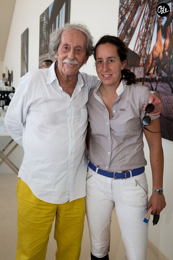 Exclusif - Jean Rochefort et sa fille Louise Rochefort - Célébrités lors du Longines Paris Eiffel Jumping au Champ-de-Mars à Paris, le 4 juillet 2015.
