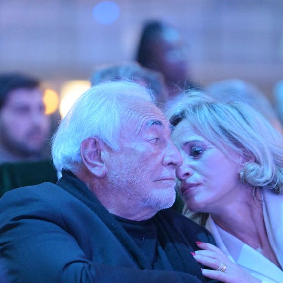 Dominique Strauss-Kahn et sa femme Myriam L'Aouffir assistent à la cérémonie de remerciement de Teddy Riner à Montrouge, le 29 novembre 2024. © Rachid Bellak / Bestimage