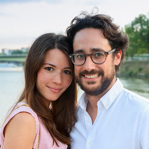 Emilie Broussouloux, Thomas Hollande assistent à la soirée pétanque gastronomique à Paris Yacht Marina à Paris, France. Photo de Nasser Berzane/ABACAPRESS.COM