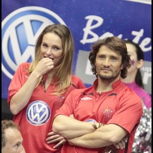 Claire Keim et Bixente Lizarazu lors de la 4ème édition du "Foot Concert" au profit de l'association Huntington Avenir, le 27 mars 2009 au Palais des Sports de Lyon.

 © DOMINIQUE JACOVIDES / BESTIMAGE