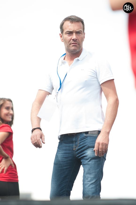 Marc-Emmanuel - People à la journée mondiale des oubliés des vacances de l'association du Secours populaire au Champ-de-Mars à Paris, le 19 août 2015. 
Crédit : Agence / Bestimage