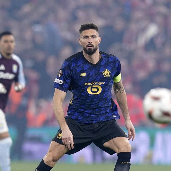 Birmingham, England, 19th March 2026. Olivier Giroud of LOSC Lille during the Aston Villa vs LOSC Lille UEFA Europa League round of 16 match at Villa Park, Birmingham. SPI_022_AY_Villa_Lille SPI-4627-0022