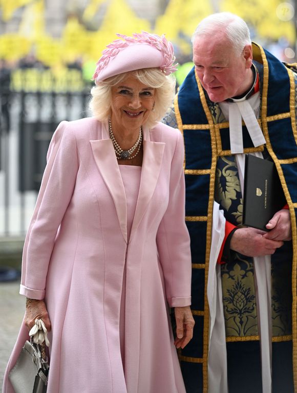 Camilla Parker Bowles, reine consort d'Angleterre - La famille royale britannique célèbre le 76ème Commonwealth Day à l'abbaye de Westminster à Londres, le 10 mars 2025.