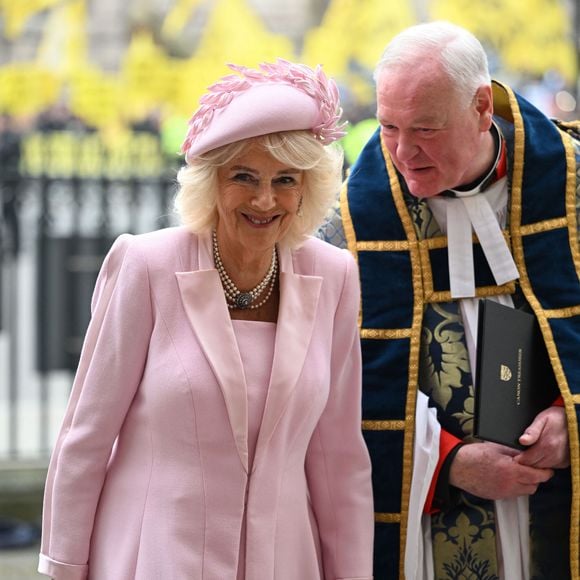Camilla Parker Bowles, reine consort d'Angleterre - La famille royale britannique célèbre le 76ème Commonwealth Day à l'abbaye de Westminster à Londres, le 10 mars 2025.