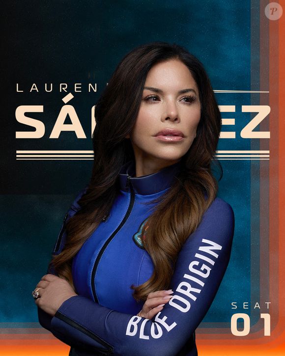 La photo montre le portrait de Lauren Sanchez, présentatrice américaine et compagne de Jeff Bezos, au sein de l'équipage de BlueOrigin New Shepard-31 Portrait Card. Le 14 avril 2025, Blue Origin lancera la mission New Shepard-31 (NS-31), marquant un moment historique avec le premier équipage entièrement féminin depuis le vol de Valentina Terechkova en 1963. Photo par Blue Origin via ABACAPRESS.COM