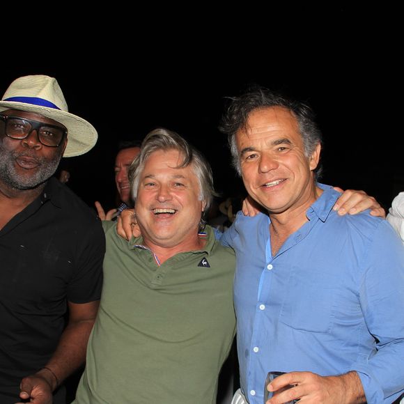 Basile Boli, David Charvet, Guest, Philippe Caroit - 7ème édition du Trophée de la Pétanque Gastronomique au Paris Yacht Marina à Paris le 27 juin 2019. © Philippe Baldini/Bestimage