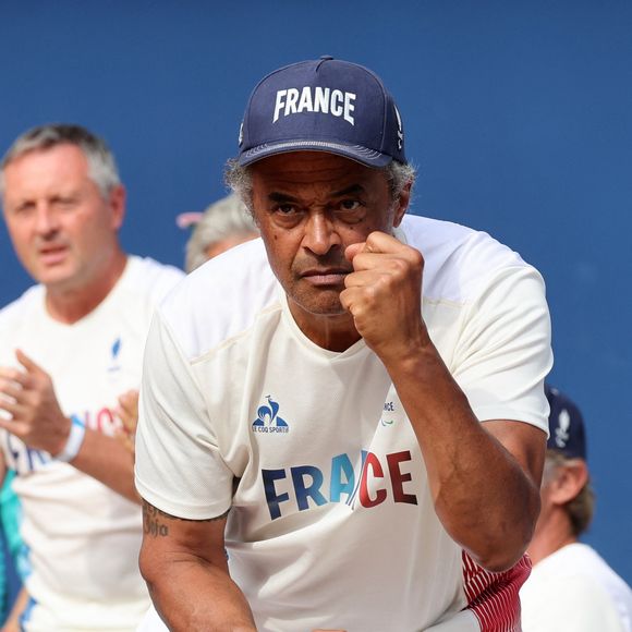 Yannick Noah, coach de l'équipe de France paralympique de tennis fauteuil lors de la rencontre de tennis fauteuil entre S.Houdet et M.delaPuente en quart de finale des jeux paralympiques Paris 2024 le 4 septembre 2024. © Dominique Jacovides / Bestimage