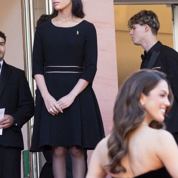 Antoine Dupont et sa compagne Iris Mittenaere - Antoine Dupont et sa compagne Iris Mittenaere se retrouvent sur les marches  du film « Dossier 137 » lors du 78ème Festival International du Film de Cannes le 15 mai 2025. © Jacovides / Moreau / Bestimage