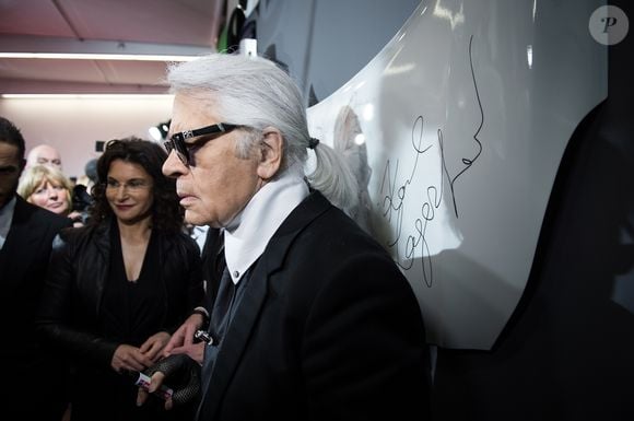 Karl Lagerfeld au vernissage "Corsa Karl et Choupette" à Berlin en Allemagne, le 3 février 2015.

Photo : API / Bestimage