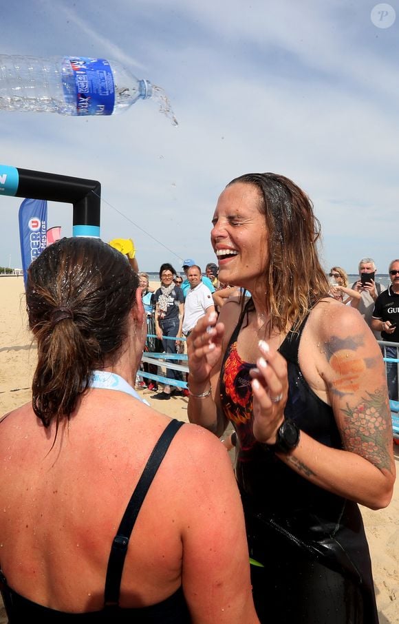 Exclusif - Laure Manaudou - La championne de natation L.Manaudou organise et lance la 1er édition de sa course, la "Swimrun" à Arcachon, France, le 23 juin 2019.  © Patrick Bernard/Bestimage