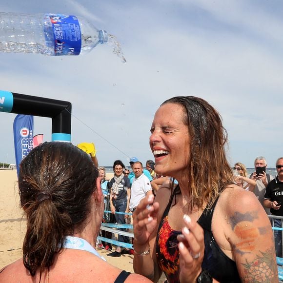 Exclusif - Laure Manaudou - La championne de natation L.Manaudou organise et lance la 1er édition de sa course, la "Swimrun" à Arcachon, France, le 23 juin 2019.  © Patrick Bernard/Bestimage