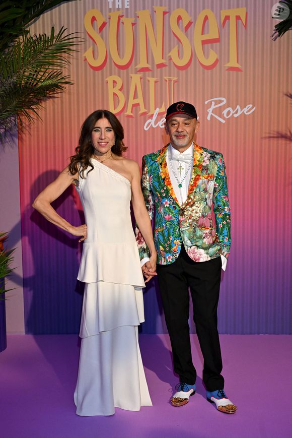 Blanca Li et Christian Louboutin durant la 69ème édition du Bal de la Rose dans la Salle des Étoiles du Sporting Monte-Carlo à Monaco, le 29 mars 2025.
 © Bruno Bebert / Pool Monaco / Bestimage