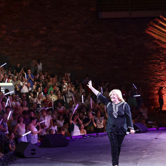 Exclusif -  Nicoletta lors de l'enregistrement de l’émission La Grande Fête de Carcassonne, diffusée le samedi 6 septembre à 21.10 sur France 2, dans la Cité Médiévale de Carcassonne, France, le 24 juin 2025. © Jack Tribeca/Bestimage