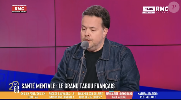 Fatigué d'être considéré comme un "malade imaginaire", il a tenu à rétablir la vérité sur la bipolarité.

Capture d'écran de l'interview de Nicolas Demorand sur RMC