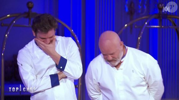 Philippe Etchebest en larmes face à Charles après son élimination de "Top Chef 2025", épisode du 4 juin, sur M6
