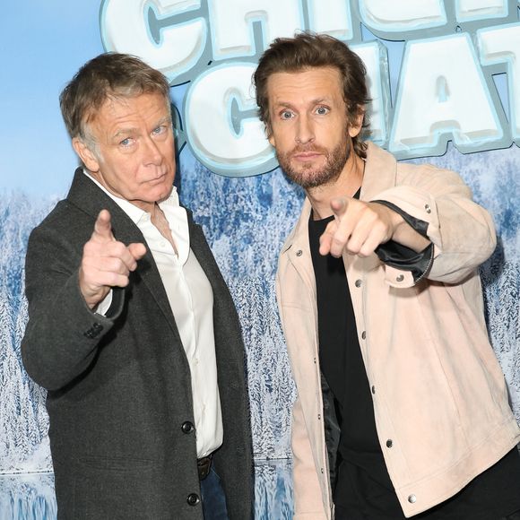 Franck Dubosc et Philippe Lacheau - Avant-première du film "Chien et chat" à l'UGC Normandie à Paris le 11 février 2024. © Coadic Guirec/Bestimage