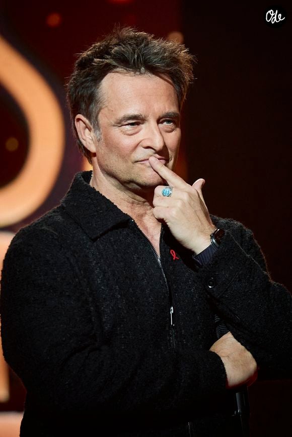 David Hallyday lors de l’enregistrement de l’émission “Les stars s’unissent pour le Sidaction” au théâtre Marigny à Paris, France, le 11 mars 2025.

© Guirec-Moreau/ Bestimage