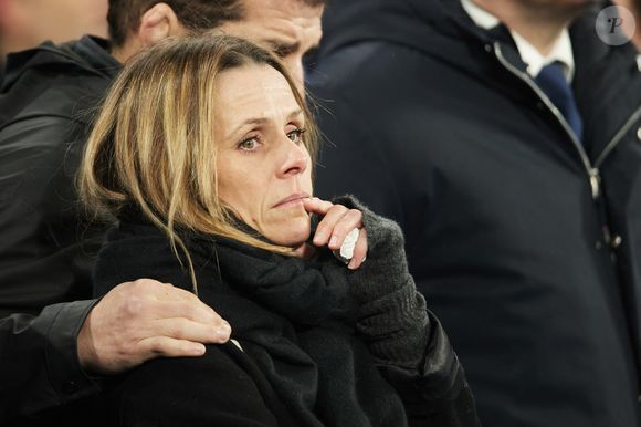 Valérie Narjissi - Hommage à Medhi Narjissi, disparu cet été lors d’un stage en Afrique du sud, lors du lancement du Tournoi des Six Nations opposant la France au Pays de Galles, au Stade de France, à Saint-Denis, Seine Saint-Denis, France, le 31 janvier 2025. © Cyril Moreau/Bestimage