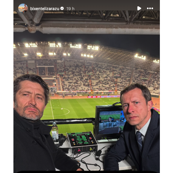 “Pas content, on est à 200 kms de la pelouse”, rit jaune Bixente Lizarazu

Message de Bixente Lizarazu pendant Croatie-France. Instagram.