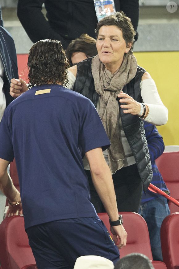 Adrien Rabiot et sa mère Véronique Rabiot - Célébrités dans les tribunes du match du groupe D de l'Euro 2024 entre l'équipe de France face à l'Autriche (1-0) à Dusseldorf en Allemagne le 17 juin 2024. © Cyril Moreau/Bestimage