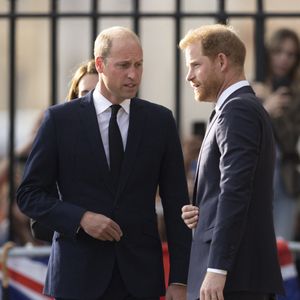 "Willy et moi l'aimions beaucoup. On l'appelait toujours Crackers. On trouvait ça hilarant", avait raconté le prince Harry, dans ses mémoires, parues en 2023.

Le prince de Galles William, le prince Harry, duc de Sussex à la rencontre de la foule devant le château de Windsor, suite au décès de la reine Elisabeth II d'Angleterre. Le 10 septembre 2022. AGENCE / BESTIMAGE