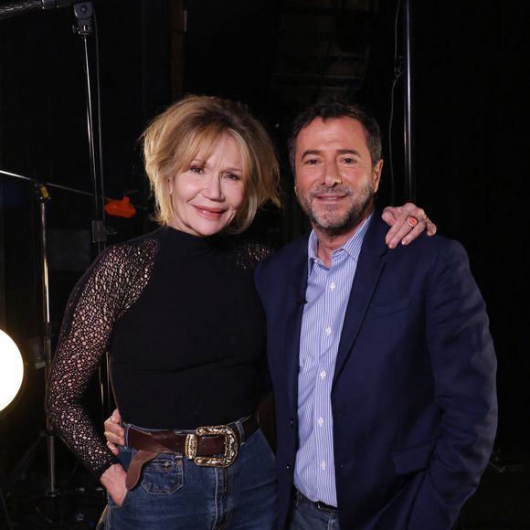 Exclusif - Clémentine Célarié lors de l'enregistrement de l'émission "Olympiascope" au théâtre Antoine, présentée par B.Montiel et diffusée le 2 mai 2025 sur Olympia TV, au théâtre Antoine à Paris, France, le 18 février 2025. © Denis Guignebourg/Bestimage