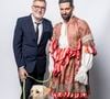 Exclusif - Laurent Ruquier, son compagnon Hugo Skliris (Manos) et leur chien Titi - Studio - Enregistrement de l'émission "La chanson secrète", présentée par N.Aliagas et diffusée le 29 décembre sur TF1
© Guillaume Gaffiot-Cyril Moreau / Bestimage