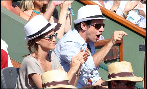 Celine Bosquet et Patrick Bruel - people à la quinzième journée des Internationaux de France de tennis de Roland Garros 2011. Rindoff-Jacovides / Bestimage