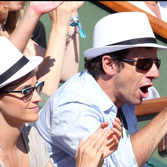Celine Bosquet et Patrick Bruel - people à la quinzième journée des Internationaux de France de tennis de Roland Garros 2011. Rindoff-Jacovides / Bestimage