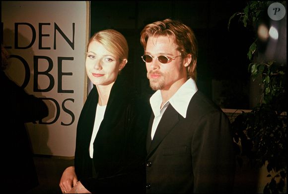 Brad Pitt et Gwyneth Paltrow à la cérémonie des Golden Globe Awards en 1996. (AGENCE / BESTIMAGE).
