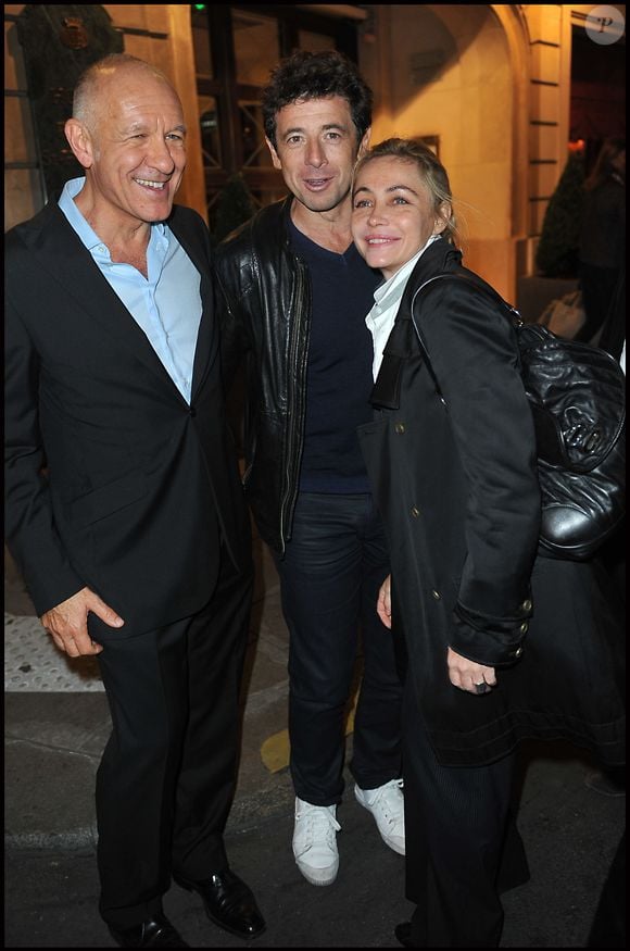 Dominique Bergin (President of LOOK), Patrick Bruel and Emmanuelle Beart à l'inauguration de LOOK boutique, Rue Saint Honoré à Paris le 17 octobre 2011. Photo : AGENCE / BESTIMAGE