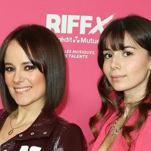 Alizée (Alizée Jacotey) avec sa fille Annily Chatelain - Première du film "Mean Girls" au Grand Rex à Paris le 8 janvier 2024. © Coadic Guirec/Bestimage
