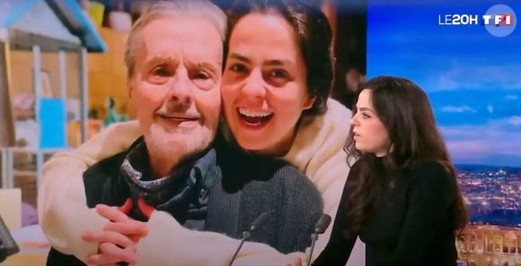 Captures d'écran d'Anouchka Delon qui a pris la parole face aux dernières accusations de son frère, Anthony sur le plateau du JT de Audrey Crespo-Mara sur TF1 le 7 janvier 2023 ©TF1 via Bestimage