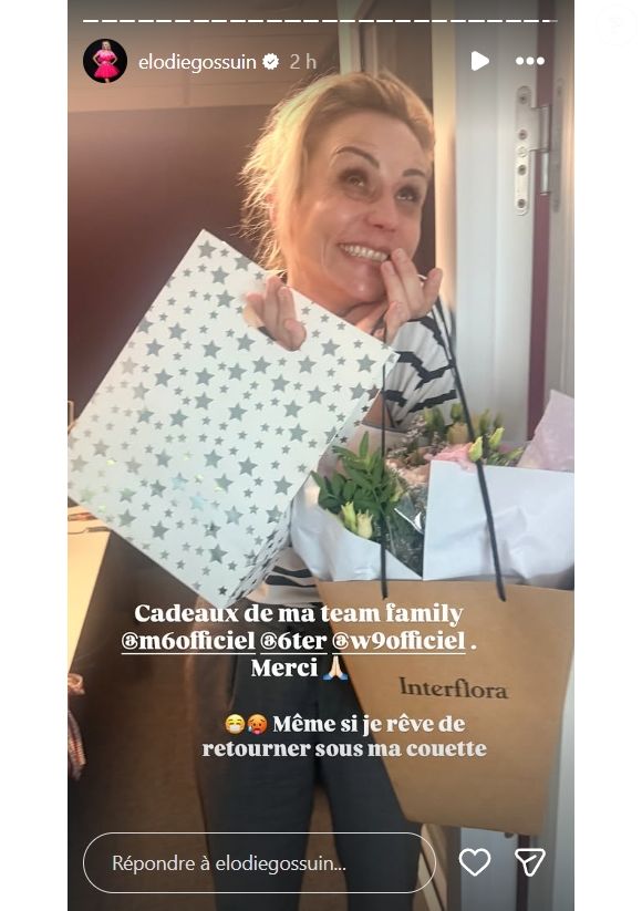 Elodie Gossuin, sur une photo publiée dans la story de son compte Instagram, ce lundi 15 décembre 2025. Capture d'écran Instagram Elodie Gossuin