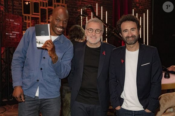 Jean-Pascal Zadi, Laurent Ruquier et Mathieu Madénian - Backstage de l'émission OEED (On Est En Direct) , présentée par Laurent Ruquier et diffusée en direct le 27/03/21 sur France2. © Jack Tribeca / Bestimage.