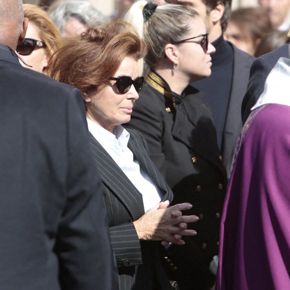 Dominique Tapie après la messe de funérailles dédiée à Bernard Tapie, magnat des affaires, acteur et homme politique français, à la cathédrale de la Major à Marseille, dans le sud-est de la France, le 8 octobre 2021. Bernard Tapie, dont la carrière de cape et d'épée lui a valu des millions de fans malgré une série de condamnations judiciaires, est décédé à l'âge de 78 ans le 3 octobre 2021, après un combat de quatre ans contre un cancer de l'estomac. Photo par Patrick Aventurier/ABACAPRESS.COM