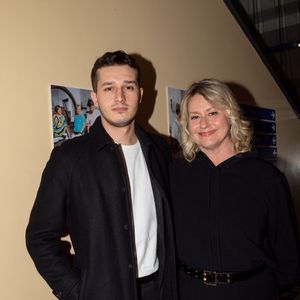 Exclusif - Luana Belmondo et son fils et Giacomo - Avant-première du documentaire "Belmondo, l'Italie en héritage" à la Maison de l'Italie à Paris. Le 18 mars 2024
© Sam Delpech / Bestimage