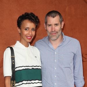 Sonia Rolland et son ex-compagnon Jalil Lespert au village lors des internationaux de tennis de Roland Garros à Paris, le 10 juin 2018. © Moreau-Jacovides/Bestimage