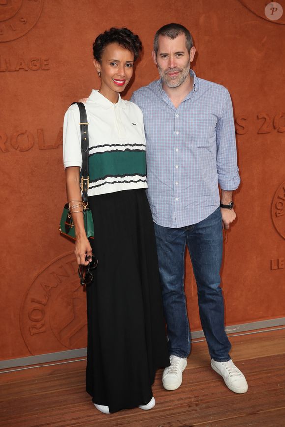 Sonia Rolland et son ex-compagnon Jalil Lespert au village lors des internationaux de tennis de Roland Garros à Paris, le 10 juin 2018. © Moreau-Jacovides/Bestimage